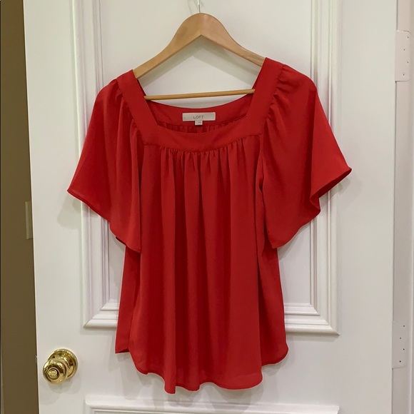 LOFT Tops - Red Loft Blouse